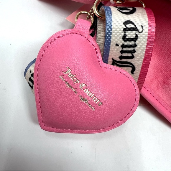 Juicy Couture Pink Lemonade Big Spender Mini Tote Pink Velour Handbag & Wallet - Picture 6 of 11